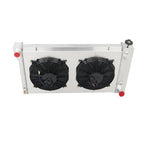CC369 For Chevy C10/20/30 Pickup Suburban 1967 1968-72 4 Row Radiator+Fan Shroud