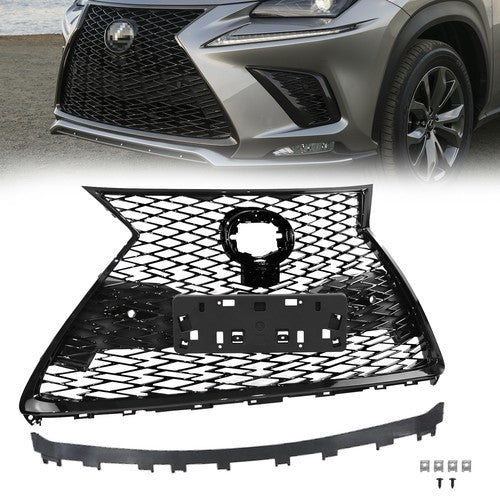 53101-78130 Front Grille Gloss Black for Lexus NX300 NX300h F-Sport 2018-2021