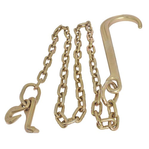 US Grade 70 Wrecker Tow Chain 5/16 x 6 FT 15" Axle J Hook Hook Rollback Carrier
