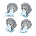 4 Pack Grey With Diagonal Bar 1200 Lbs 4 Inch Swivel Caster Wheels Heavy Duty