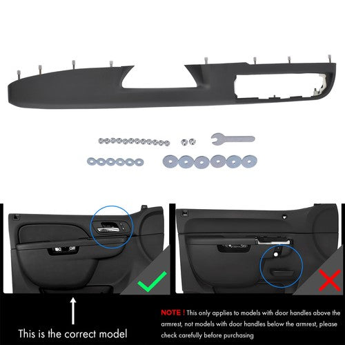Front Driver Side Door Armrest Repair Black for Chevrolet Tahoe Silverado 10-14