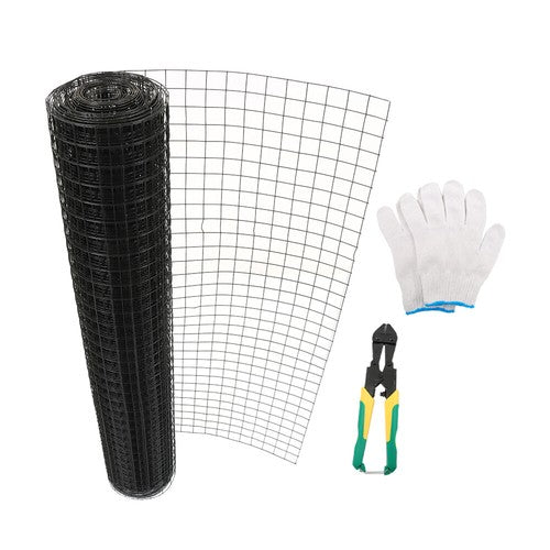 Chicken Rabbit Mesh 1.5"x1.5" Electric Welding Net With Glove & Pliers 48" x 50'