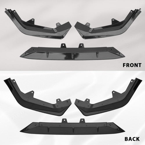 Front Bumper Spoiler Lip Splitter Carbon Fiber for 2022-2024 for Honda Civic