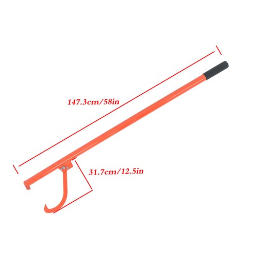 Red With Rubber Handle 58" Log Roller Tool Lifter Felled Cant Hook Logging Tool
