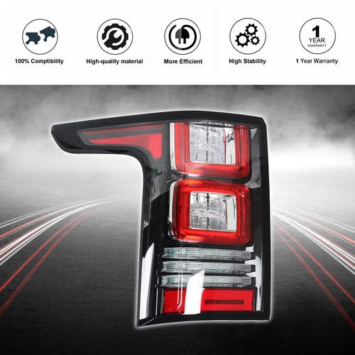 Red LED Left / Driver Side Tail Light Fit For 2013-2017 Land Rover Range Rover