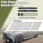 Pair of Running Boards Side Steps L R for Mercedes Benz GLS X167 2020 2024