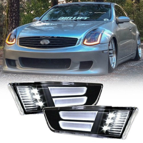 LED Side Marker Lights Side Lamps for Infiniti G35 2DR Coupe 2003 2004-2007