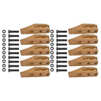 6684447 Trenching Bucket Teeth 10PK with Bolts and Nuts 20PK for 5/8" Bucket Lip