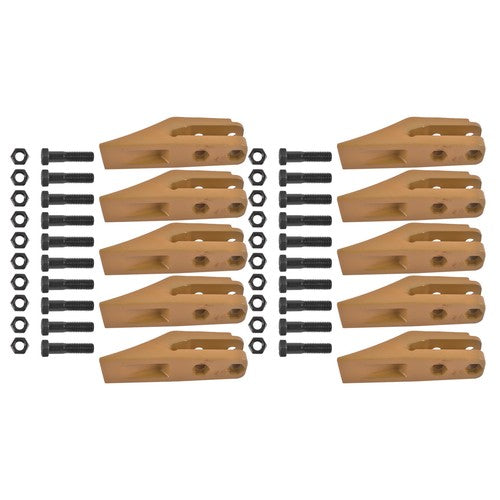 6684447 Trenching Bucket Teeth 10PK with Bolts and Nuts 20PK for 5/8" Bucket Lip