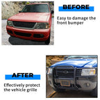 Black Brush Grille Guard with Hardware for 2002 03 04 05 Ford Explorer 4 Door