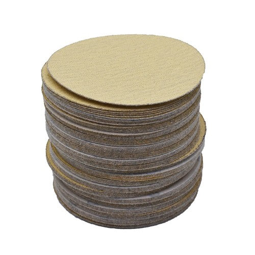 100 Pack 5" Hook Loop Pads Sanding Disc NO-Hole Flocking Sandpaper Grit 60-320