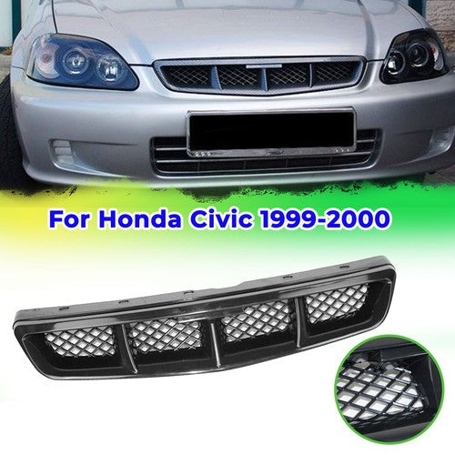 Front Hood Mesh Sport ABS Grille for 1999-2000 for Honda Civic 2/3/4DR for Mugen