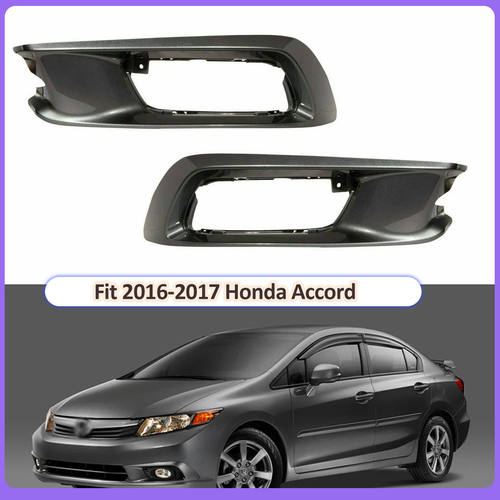 Front Bumper Fog Light Cover Kit pair for 2012 Honda Civic Sedan LX EX EX-L