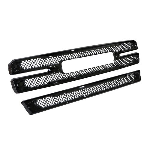 Grille Covers Grill Overlay Gloss Black for 2019-2022 for GMC Sierra 1500 SLT AT4