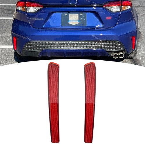 2pcs Rear Bumper Reflector Reflex Red for 2020 2021 2022 for Toyota Corolla
