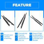 Metallic Side Skirts Z06 Style ABS Gloss Black for 2014 2019 14 Up Corvette C7