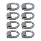 8 Pack 3/4" Heavy Duty Weld On Forged D Rings with Welding Clips, 26,500 lbs