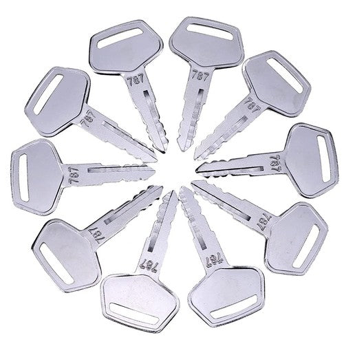 10X Keys Heavy Equipment Key 787 for Komatsu Equipment
