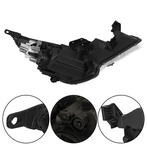 Black Halogen LH/Driver w/LED Headlight Projector For Hyundai Elantra 2021-2022