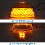 Pair 31 LED For Peterbilt 379 359 Turn Signal Light Amber Clear Lens
