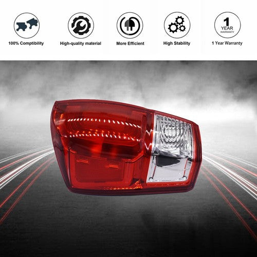 Red Driver Left Side Rear Brake Tail Lights Set Fit For Toyota Tacoma 2016-2019