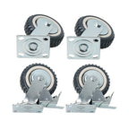 Four 6 Grey PU Inclined Wheel Polyurethane Universal Wheels