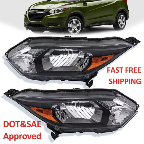 Headlights Assembly Headlamp Halogen for Honda HR-V HRV 2016 2017 2018 LH+RH