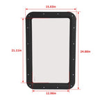 Black RV Entry Door Window For Camper Cargo Truck Trailer