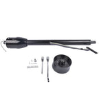 Manual Column Floor Shift Tilt Steering Column w/ Wheel Adapter No Key Black 32"