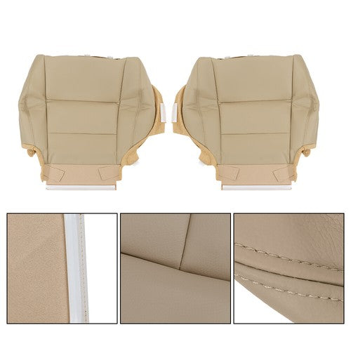 New Driver Passenger Side Leather Seat Cover 4Pcs Tan For Honda Accord 2008-2012