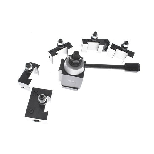 AXA 250-100 Piston Quick Change Tool Post Holder Set For Lathe 6 - 12" 6PCS New