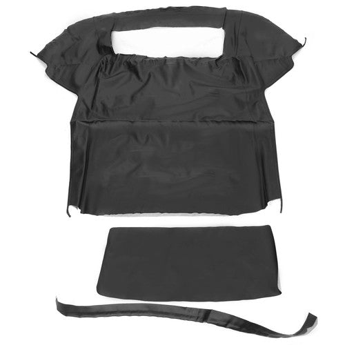Black Soft Top w/Plastic Window For 1983 83-93 Ford Mustang Convertible 2-Door
