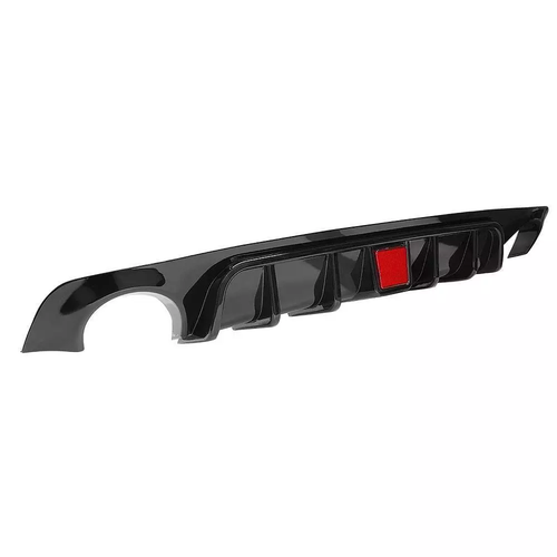 Rear Bumper Diffuser Lip W/ Brake LED Glossy Black for Infiniti Q50 2018-2023
