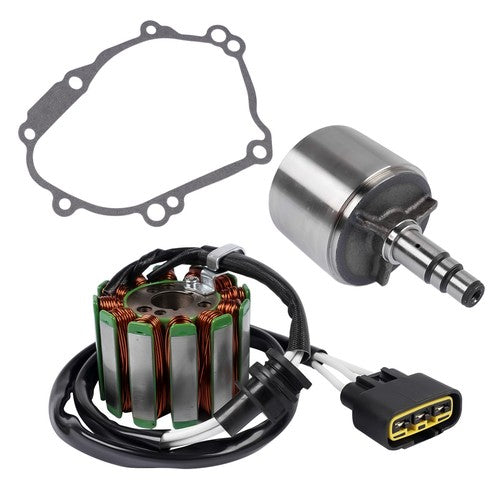 Engine Stator Coil Magneto Rotor Assy w/ Flywheel Gasket for Yamaha YZF R1 04-08