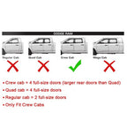 4 Piece Rocker Panel Guard Sill Plate Cover for RAM 1500 2500 3500 Crew Cab 2009 18