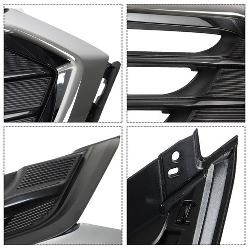 New Chrome Front Upper Grille Mesh Grill For Chevrolet Equinox 2018 -2020 Black