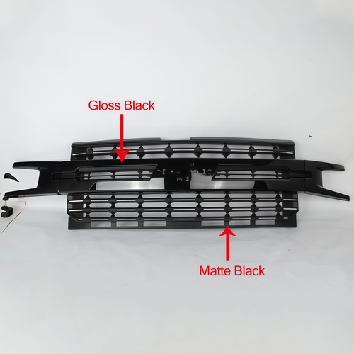Front Bumper Grill for Chevrolet Silverado 1500 2019 2020 2021 Gloss Matte Black