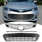 Front Hood Bumper Upper Lower Grille 2PCS for 2013-2015 for Toyota Avalon