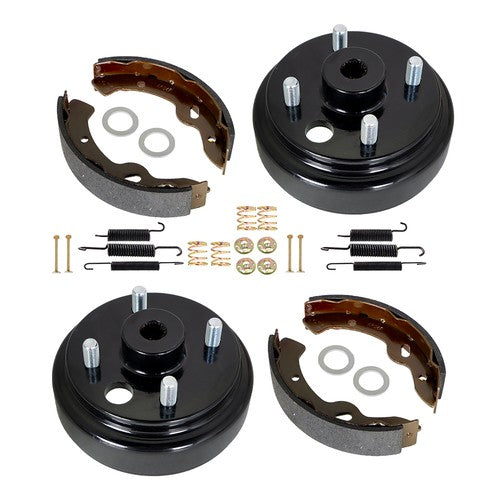 Rear Brake hub Drums Brake Shoe Spring Kit For EZGO TXT Golf Carts Electric 96+