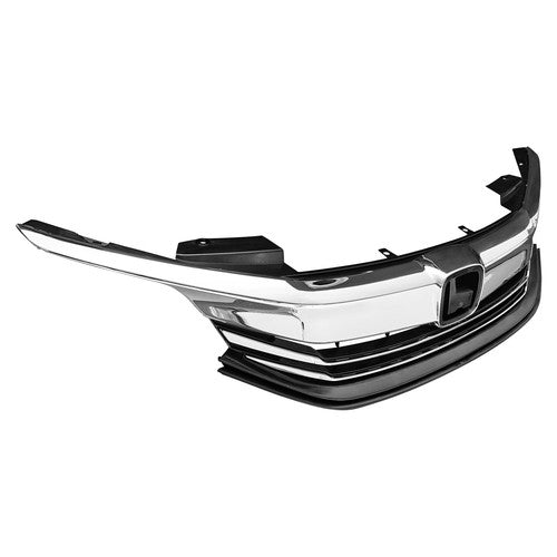 Front Bumper Grille Upper Lower 2PCS for 2016 2017 Honda Accord Sedan 4D