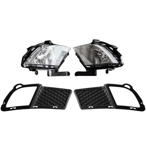 Front Bumper Fog Lights & Covers Set for 2010-2012 for KIA Forte Sedan