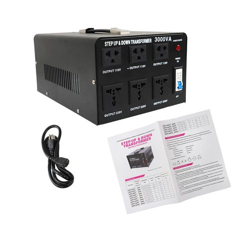 Step Up/Down 110-120V to 220-240V Converter 3000W Voltage Transformer US