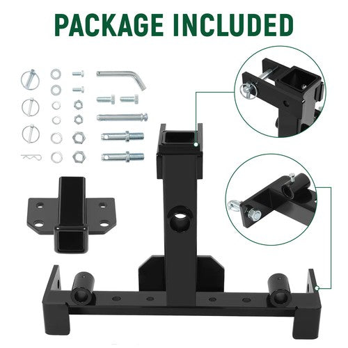 3 Point Receiver Trailer Hitch Attachment For Cat 1 Tractor Tow Drawbar Adapter