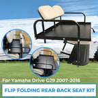 Flip Rear Back Seat Kit with Beige Cushion for Yamaha Drive G29 2007 2016