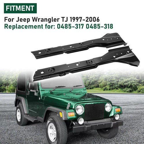 For 97-06 Jeep Wrangler TJ Full Body Mounts Torque Boxes Box Floor Supports Pair