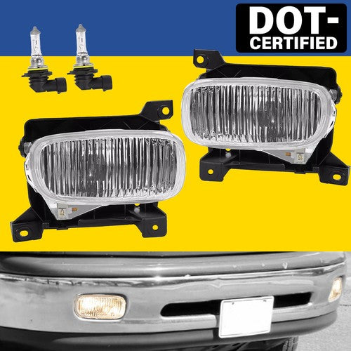 Front Fog Driving Lights Clear Lens Bulbs For Toyota Tundra 2000-2006 LH RH