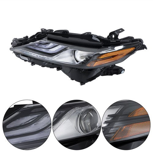 Full LED Black For Toyota Camry XSE XLE 2021 2022 Driver Left Headlight Assembly