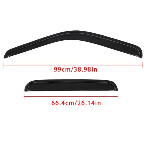 Window Visors Rain Guards For Ford F250 F350 F450 F550 99-16 Super Duty Crew Cab