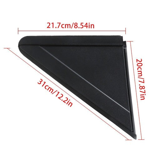 For Grand Caravan 2008-20 Mirror Flag Applique Plastic Right Side Black