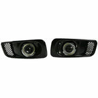 Clear Lens LED Fog Light Lamps DRL Black Grille 3PCS for 1999-2000 Honda Civic